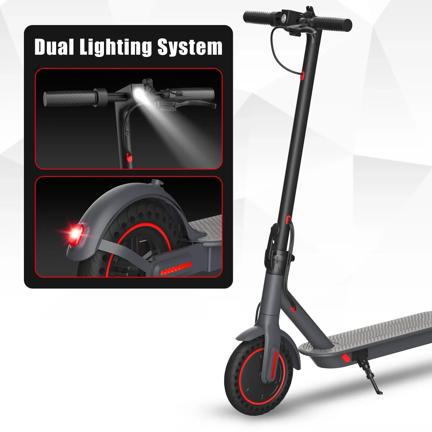 KTX-277779 Foldable 8.5 Inch Electric Scooter, 350W Motor, 36V Lithium Battery, Waterproof, Max Speed 25km/h, Range 22-30KM