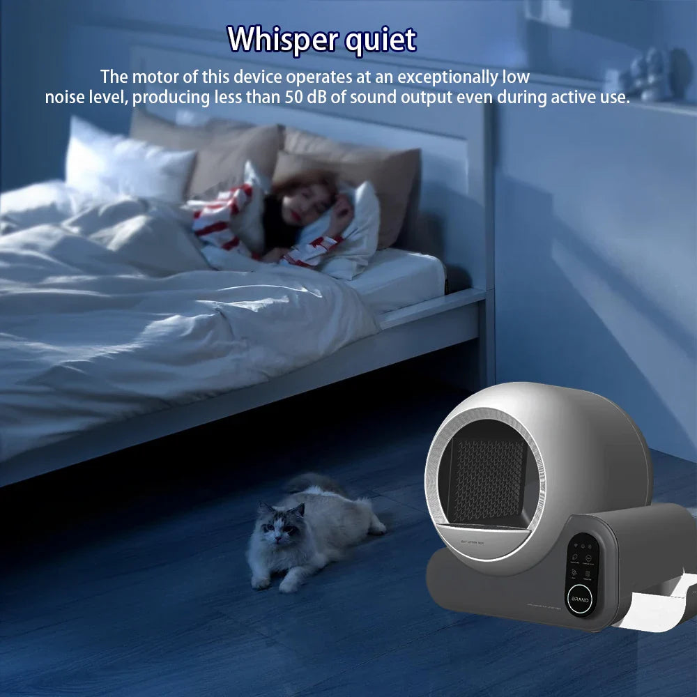 KTX-278035 Automatic Smart Cat Litter Box with APP Control and Odor Removal, Suitable for Multiple Cats