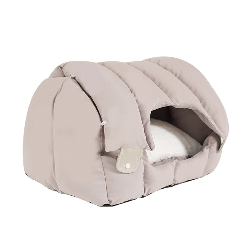 KTX-278035 Soft Dual-Purpose Arched Cat Nest - Fully Enclosed Warm Sofa for Cats and Dogs