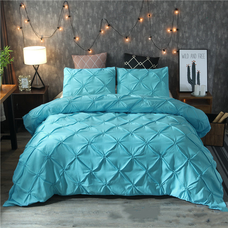 KTX-278675 Plain Polyester Quilt Cover - Personalized Fashion Series with Edging