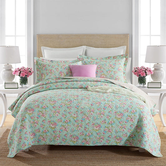 KTX-279059 Pure Cotton Summer Cooling Bedspread Set - 3-Piece Euro Style Duvet Cover with Pillowcases