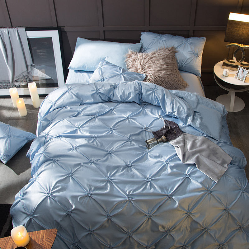 KTX-279379 Gorgeous Nature Color Imitated Silk Satin Bed Set - 3 Piece Children's and Adults' Bedding