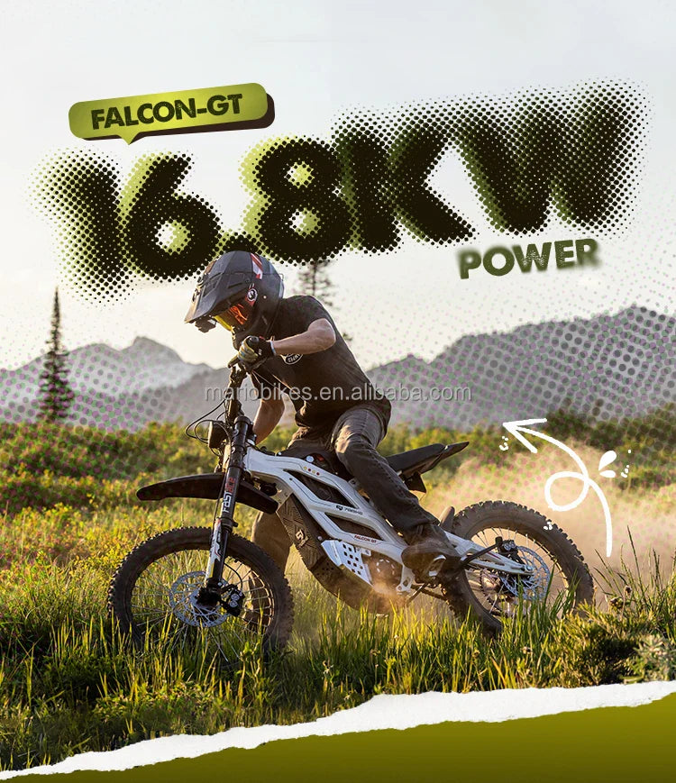 KTX-279443 Electric Dirt Bike 72V 40Ah Lithium Battery Off-Road Motorcycle Max Speed 100km/h Central Motor 19" Wheels