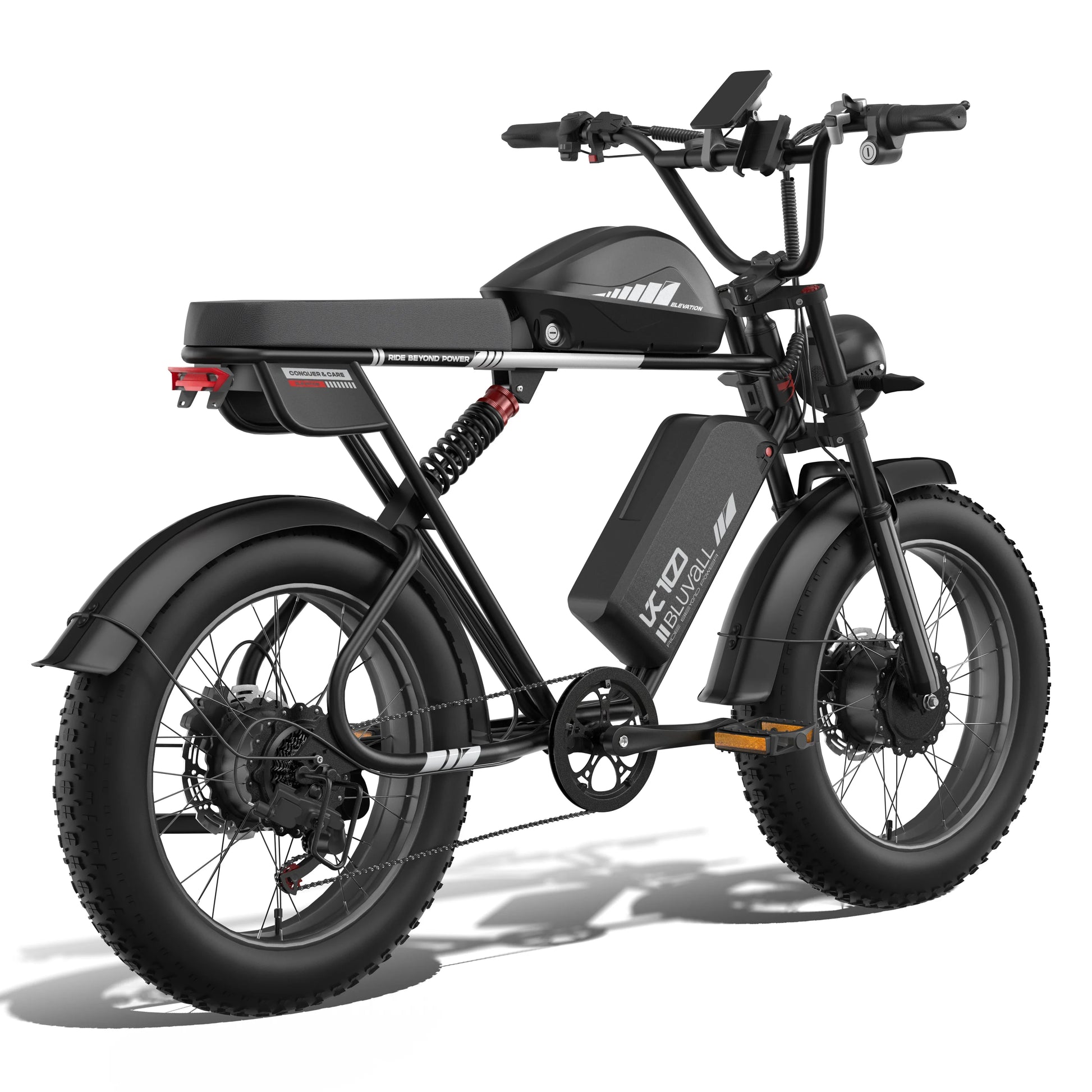KTX-283283 2000W Dual Motor Electric Hybrid Fat Tire Bicycle with Long Range 100km and Dual Batteries
