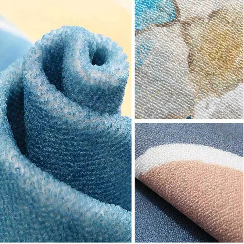 KTX-283283 Modern Geometric Green Rhombus Stitching Ethnic Style Area Carpet for Living Room and Home Use