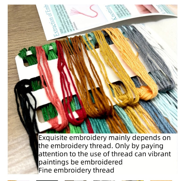 KTX-283347 Cartoon & Anime DIY Embroidery Material Kit for Christmas & Halloween, Cotton & Linen Canvas 30x30 with Bamboo Elastic