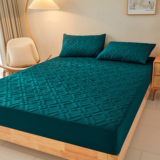 KTX-284307 Waterproof Bed Sheet for 1.5m Solid Color Simmons Mattress