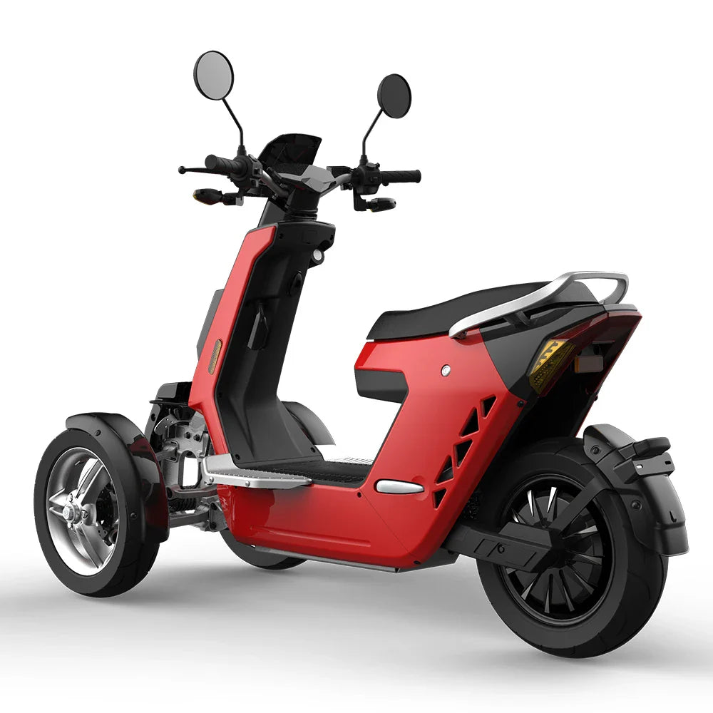 KTX-284371 2000W Electric Scooter Tricycle for Two Passengers, Front and Rear Disc Brakes, Up to 90km Range