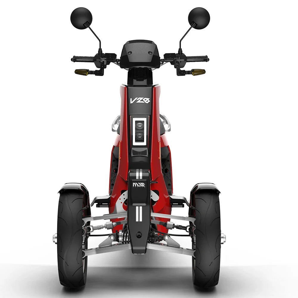 KTX-284371 2000W Electric Scooter Tricycle for Two Passengers, Front and Rear Disc Brakes, Up to 90km Range
