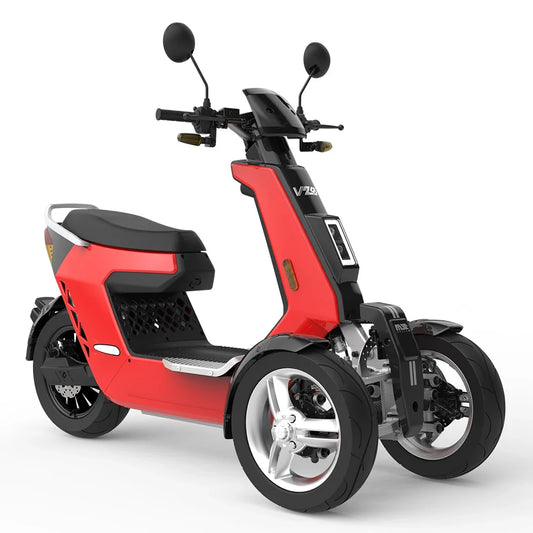 KTX-284371 2000W Electric Scooter Tricycle for Two Passengers, Front and Rear Disc Brakes, Up to 90km Range