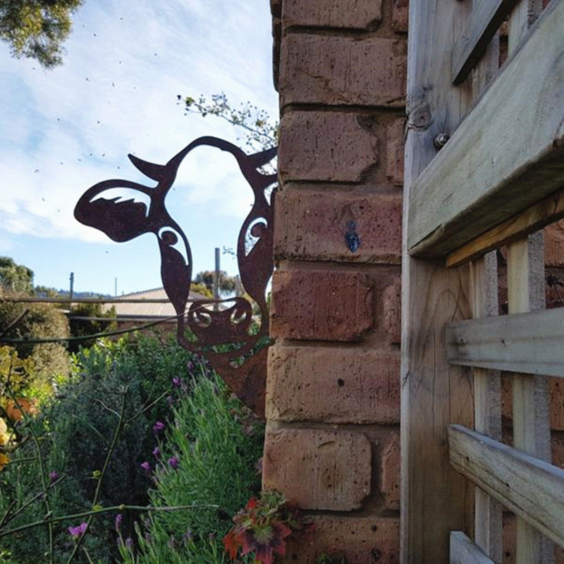 KTX-284435 Handmade Iron Animal Pendant Ornament for Outdoor Garden Décor