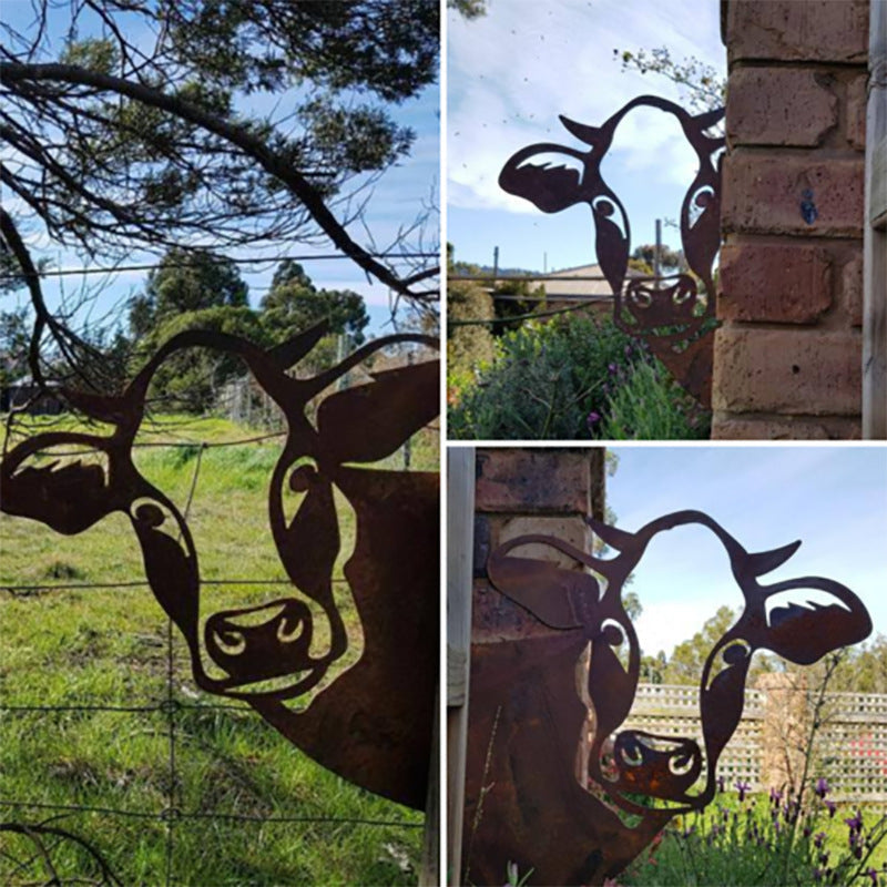KTX-284435 Handmade Iron Animal Pendant Ornament for Outdoor Garden Décor