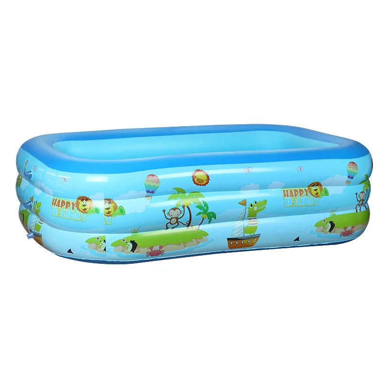 KTX-284755 Foldable Inflatable Swimming Pool in Multiple Sizes, Waterproof Eco-Friendly PVC, Ideal for Family Fun