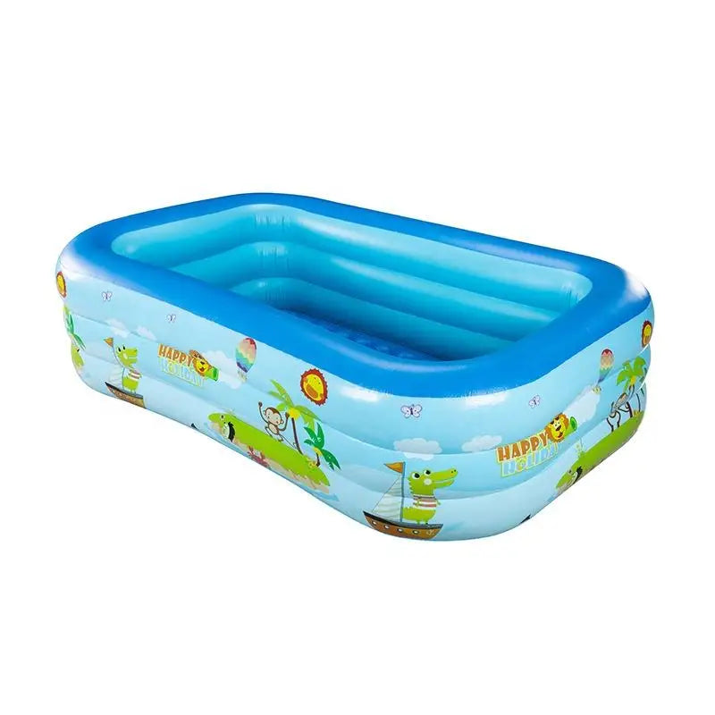 KTX-284755 Foldable Inflatable Swimming Pool in Multiple Sizes, Waterproof Eco-Friendly PVC, Ideal for Family Fun
