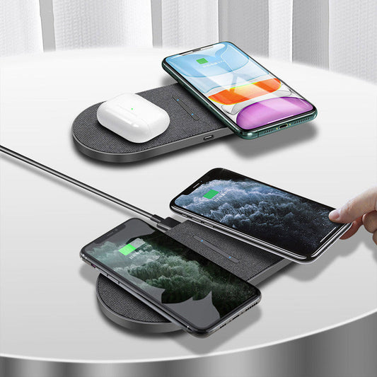 KTX-285715 2-in-1 Wireless Charger with 10W Quick Charge and Type-C/USB Input