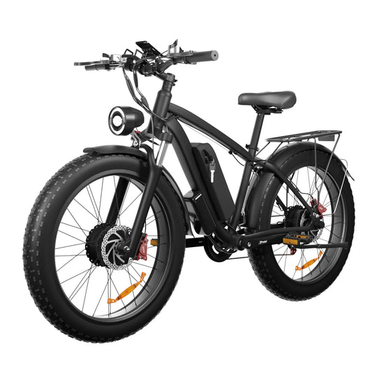 KTX-286355 Dual Motor 2000W Electric Fat Bike with 26-Inch Wheels and Hydraulic Disc Brakes