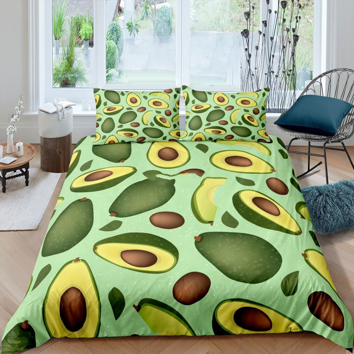 KTX-286611 Printed Three-Piece Quilt Cover Set - Soft Chemical Fiber Bed Cover, Multiple Sizes Available