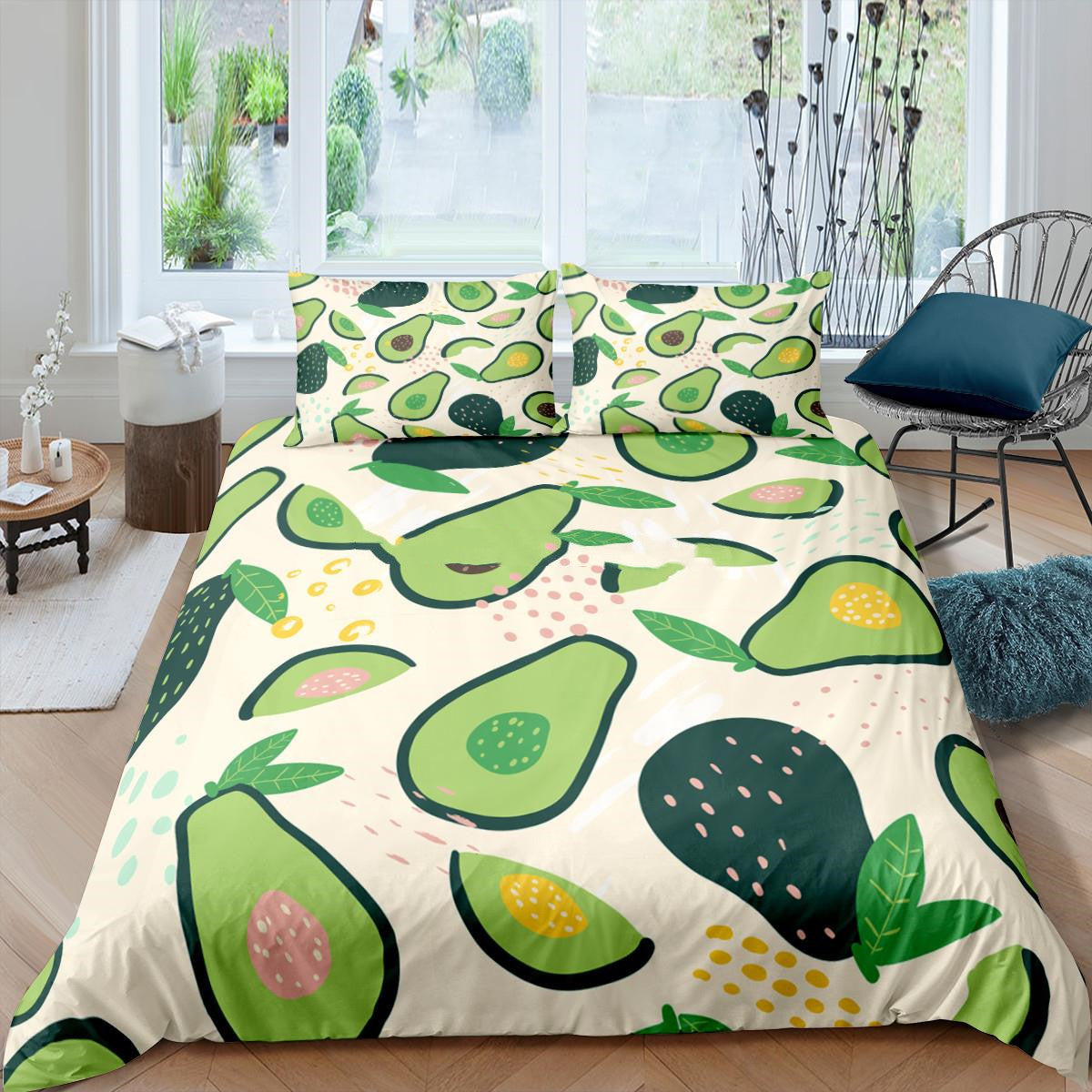 KTX-286611 Printed Three-Piece Quilt Cover Set - Soft Chemical Fiber Bed Cover, Multiple Sizes Available