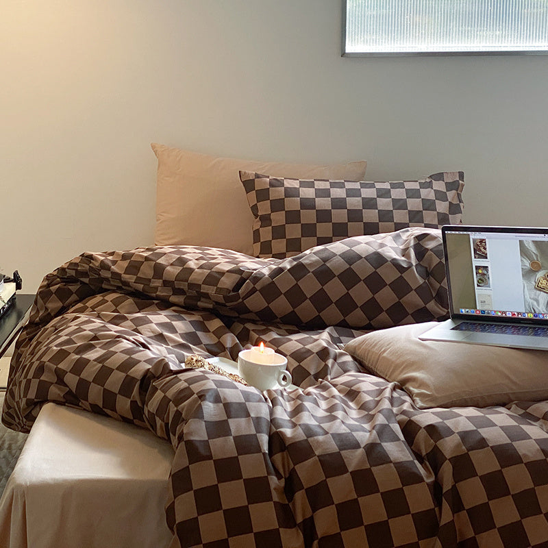 KTX-286803 Pure Cotton Bedding Set for Small Groups - Spring & Autumn, Warmth Preservation, Fits Multiple Bed Sizes