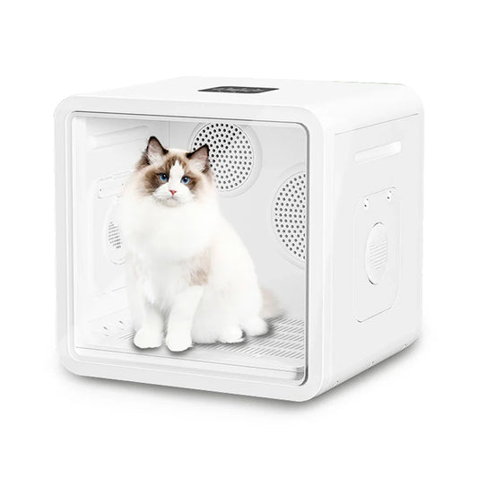 KTX-287059 Temperature Controlled Smart Pet Dryer Box for Small Dogs and Cats, 360° Design, Professional Quiet Grooming Equipment, ABS Plastic, Indoor and Outdoor Use