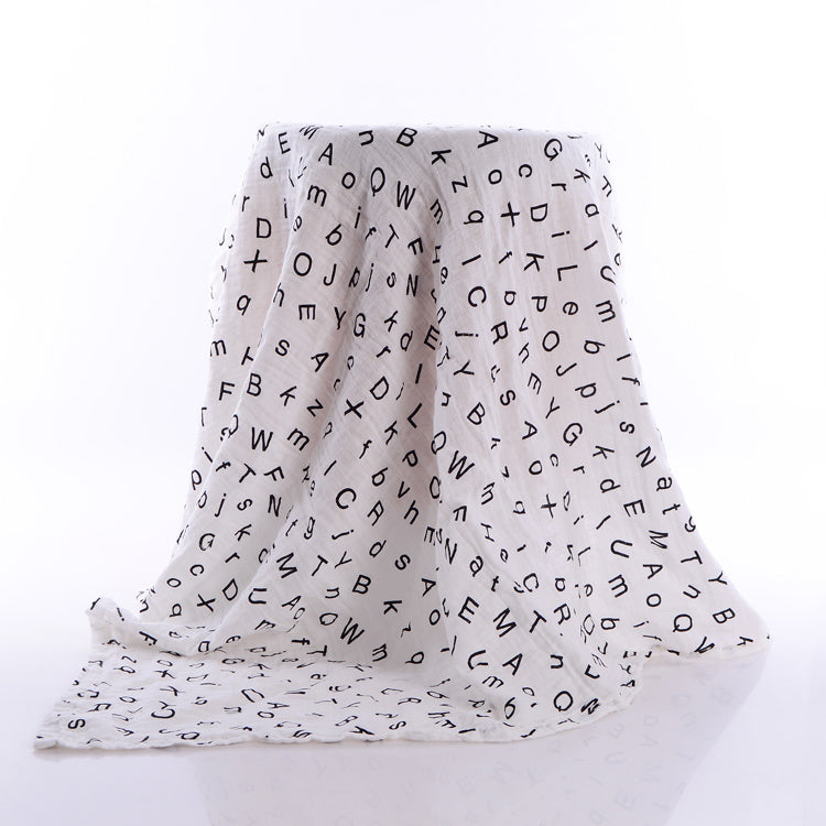 KTX-287379 Cotton Gauze Baby Bath Towel - Soft and Absorbent, 120x120 cm