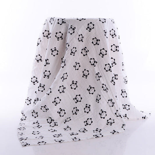 KTX-287379 Cotton Gauze Baby Bath Towel - Soft and Absorbent, 120x120 cm