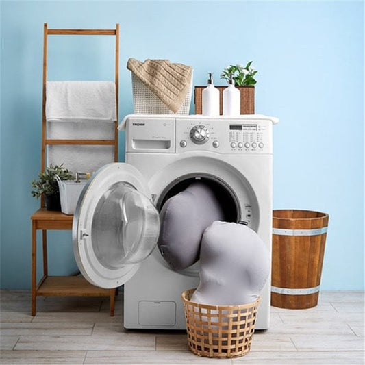 KTX-287635 Microbead Air Ball Pillow - Egg Sleep Design, 20in x 12in x 4in, Polyester and Cotton Construction