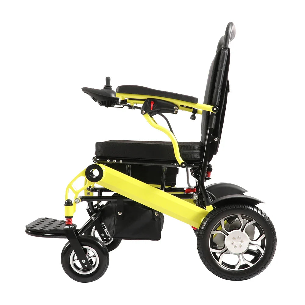 KTX-287827 Heavy Duty Folding Electric Wheelchair with Big Wheels, 200W Dual Motor, 20KM Range, 120KG Capacity, Aluminum Alloy Frame