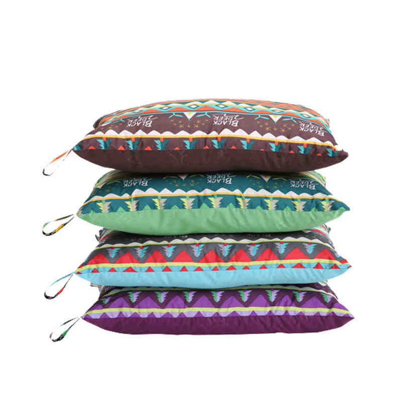 KTX-288787 Portable Outdoor Camping Pillow - 80% Polyester Fiber & 20% Cotton, Compact Storage Size 25x13cm, Expanded Size 40x30x10cm