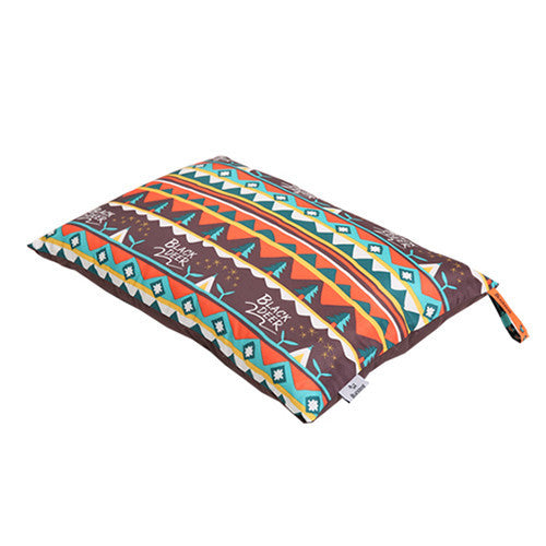 KTX-288787 Portable Outdoor Camping Pillow - 80% Polyester Fiber & 20% Cotton, Compact Storage Size 25x13cm, Expanded Size 40x30x10cm
