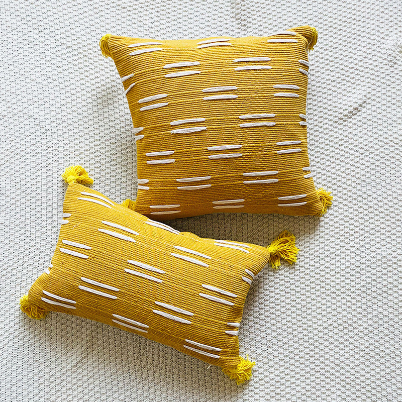 KTX-288915 Bohemian Circle Fringe Pillow Cover, Cotton, Nordic Style, 45x45cm & 30x50cm