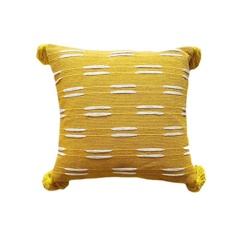 KTX-288915 Bohemian Circle Fringe Pillow Cover, Cotton, Nordic Style, 45x45cm & 30x50cm