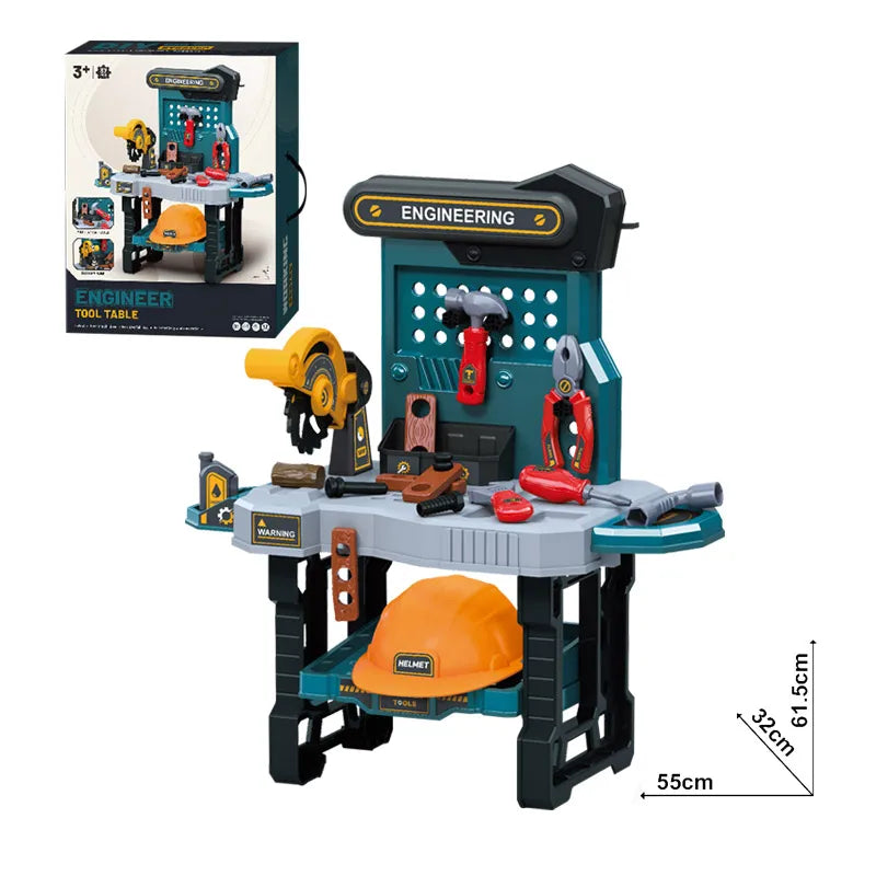 KTX-289939 37-Piece Engineer Workbench Tool Set for Pretend Play - Ideal for Kids Aged 2 to 13