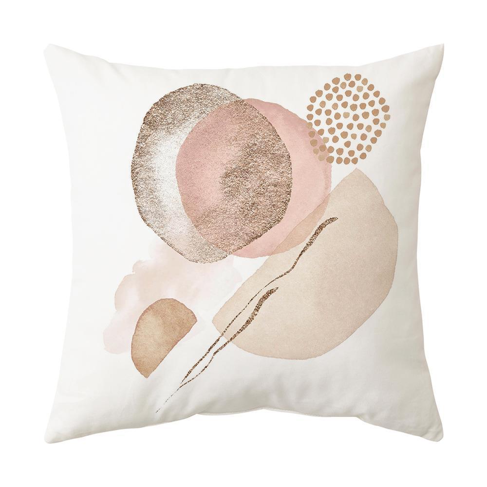 KTX-289939 Geometric Abstract Minimalist Print Cushion Cover, 45x45CM, Chemical Fiber Material