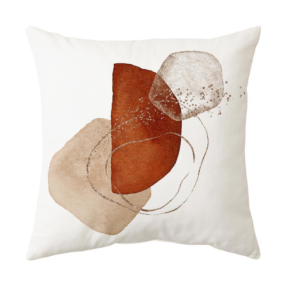 KTX-289939 Geometric Abstract Minimalist Print Cushion Cover, 45x45CM, Chemical Fiber Material