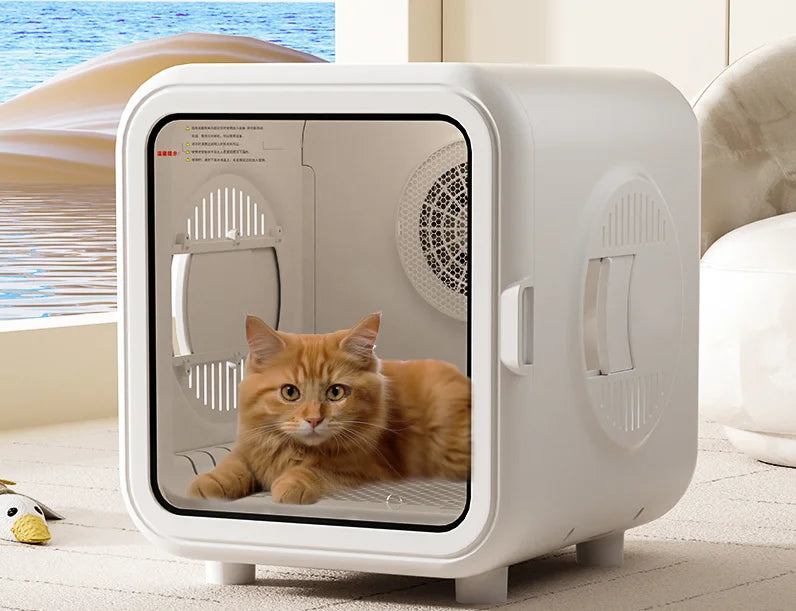KTX-291667 Automatic Pet Hair Dryer Box with Speech Control and Temperature Control for Small Dogs and Cats