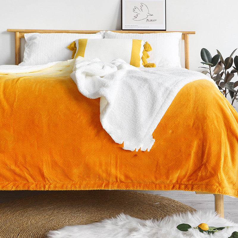 KTX-292243 Thickened Lamb Wool Knee Shawl Cover in Multiple Colors and Gradient Styles