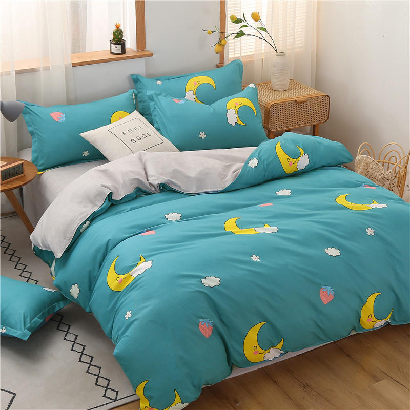 KTX-292563 Aloe Cotton Four-Piece Microfiber Bedding Set for Various Bed Sizes