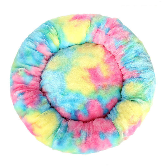 KTX-292691 Cozy Plush Winter Warm Pet Nest in Various Gradient and Tie-Dye Colors