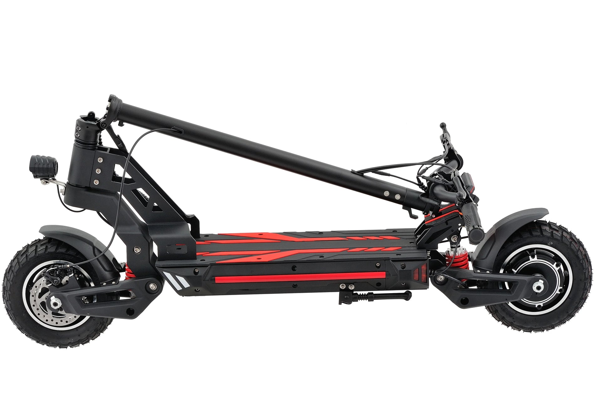 KTX-293907 10 Inch Dual Motor Electric Scooter with 30-50 Km/h Speed and 30-40 KM Range, Foldable Design, Available in Red and Blue