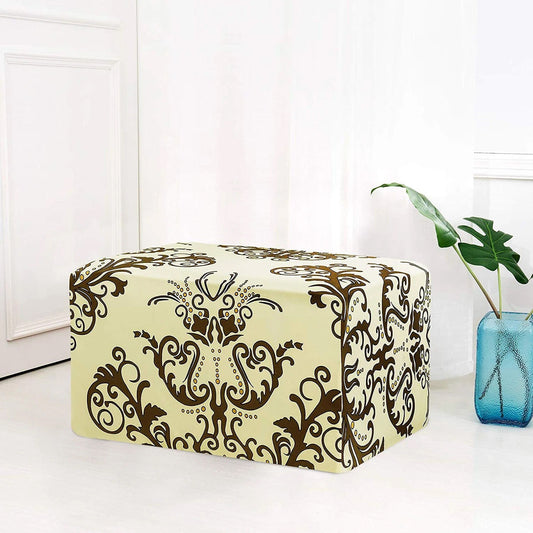 KTX-296915 Elastic Non-Slip Sofa Cover for Single Seat - American Style with Plant and Flower Pattern