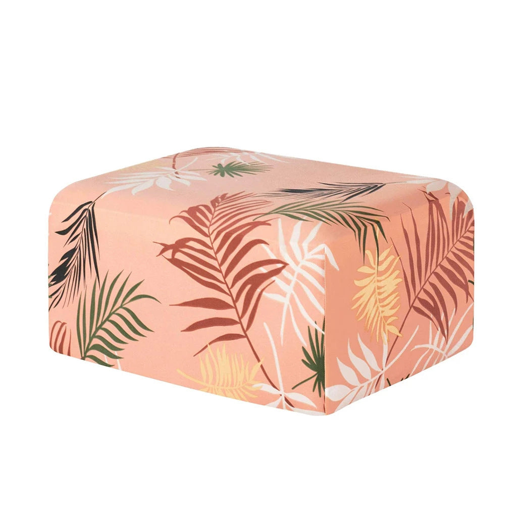 KTX-296915 Elastic Non-Slip Sofa Cover for Single Seat - American Style with Plant and Flower Pattern