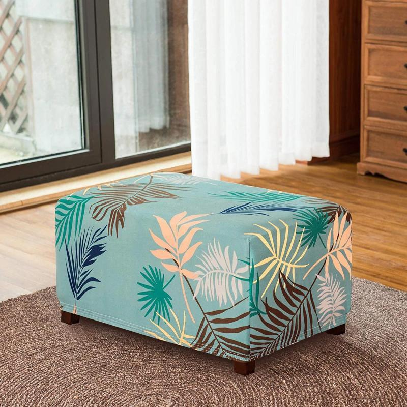 KTX-296915 Elastic Non-Slip Sofa Cover for Single Seat - American Style with Plant and Flower Pattern