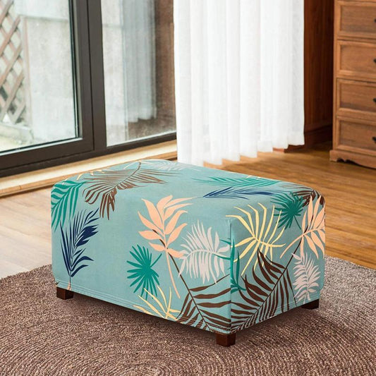 KTX-296915 Elastic Non-Slip Sofa Cover for Single Seat - American Style with Plant and Flower Pattern