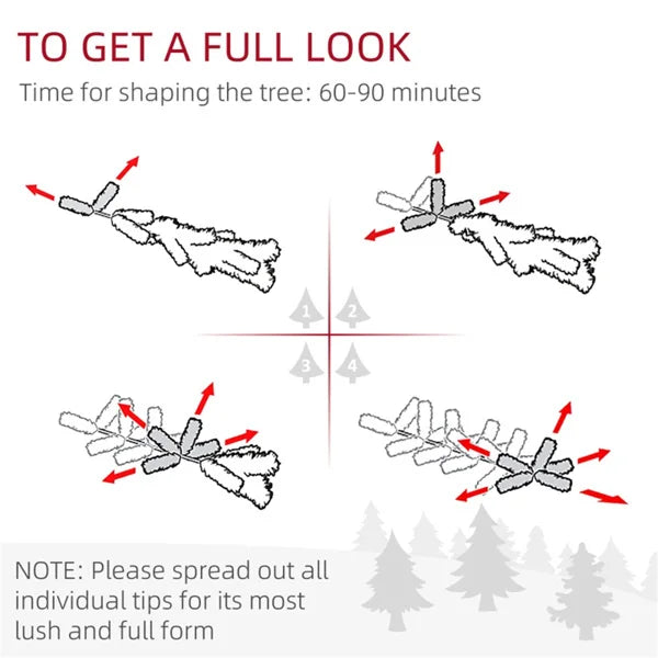 KTX-297619 Large 9ft Star-Shaped Artificial Christmas Tree with Metal Base for Outdoor Parties