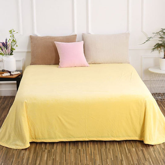 KTX-298003 Coral Solid Color Flannel Quilt - 230cm x 250cm, Polyester Fabric