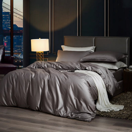 KTX-300115 Pure Cotton Long-staple Cotton Solid Color Bedding Set - 4 Pieces for Beds 1.5-2.0m