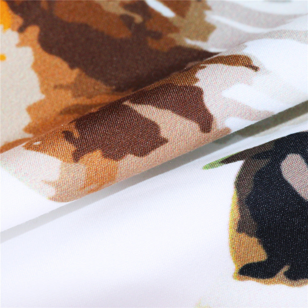 KTX-300627 Flowers Antler Duvet Cover and Pillow Shams Set in Various Sizes