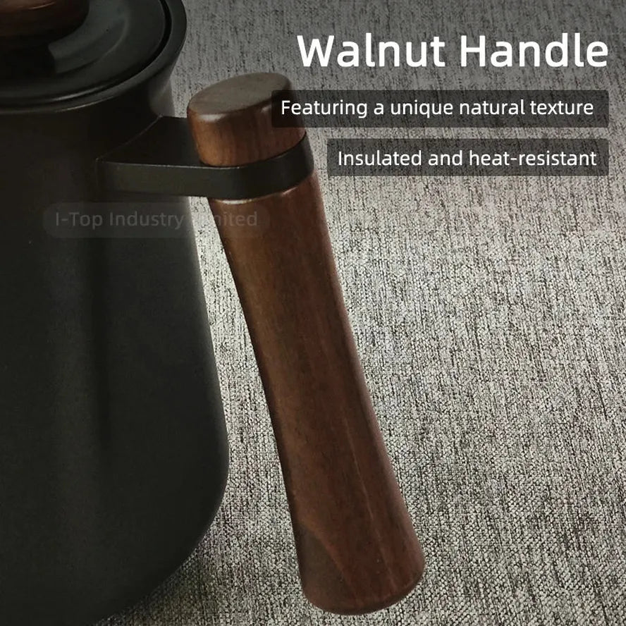 KTX-301075 304 Stainless Steel Hexagonal Design Pour Over Coffee Kettle with Slender Spout