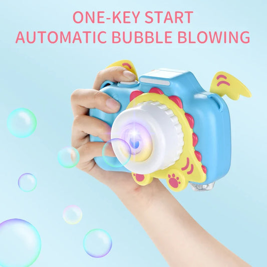 KTX-301715 Electric Bubble Camera Machine Toy with Music and Lights for Outdoor Play - Perfect for Kids Aged 2 to 4 Years